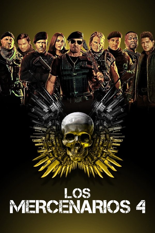 Cuarta entrega de la saga Los Mercenarios. El veterano mercenario Barney “Esquizo” Ross (Sylvester Stallone) y su equipo de estrellas, formado por los hombres más duros (Jason Statham, Dolph Lundgren, 50 Cent, Megan Fox…), afrontan un nuevo desafío, en una trama cargada de acción. Para superarlo y salir airosos, deberán recurrir a su ingenio, experiencia y a la fuerza bruta que los caracteriza.