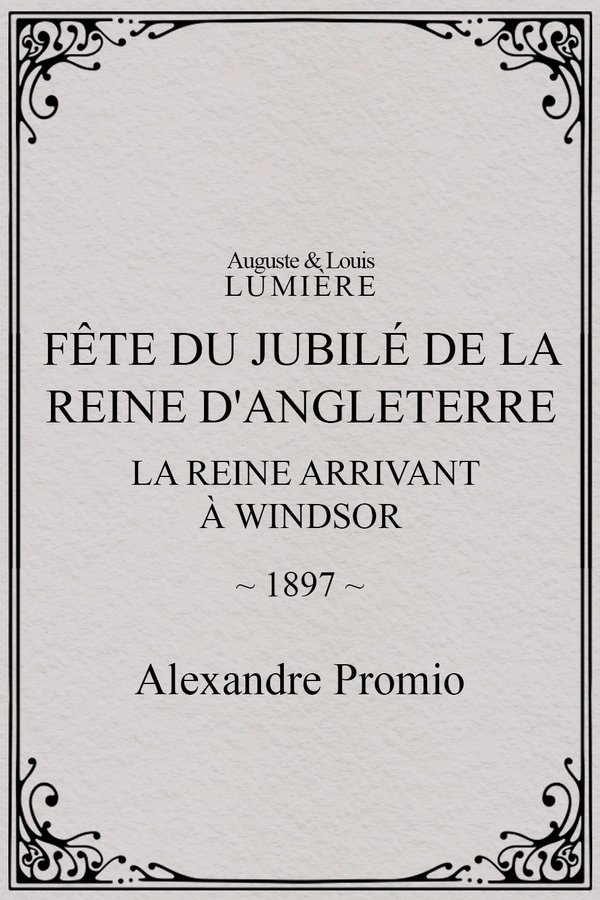 Fête du jubilé de la reine d'Angleterre : la reine arrivant à Windsor poster