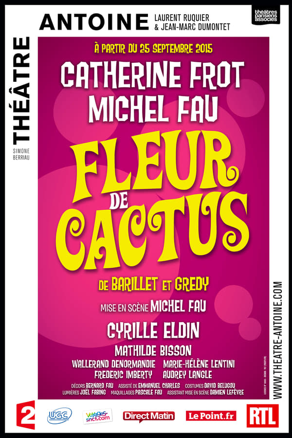 Retransmission en direct le 29 mai 2017 de la pièce de théâtre Fleur de cactus depuis le Théâtre Antoine à Paris, mise en scène par Michel Fau, avec celui-ci et Catherine Frot dans les rôles titres.  Mentir à sa maîtresse n'est pas toujours une bonne idée. Julien en fait les frais lorsqu'après s'être inventé une femme et une vie de famille, il prétend vouloir se marier avec Antonia. La jeune femme, soucieuse, se met en tête de rencontrer ladite épouse, imaginaire, pour mettre les choses au clair. Pris au piège de son propre mensonge, Julien prétexte un divorce imminent. Heureusement, dans l'intervalle, l'affabulateur a une assistante dentaire très dévouée, car secrètement amoureuse, qui accepte de tenir ce rôle. Mais rapidement, madame Desforges se révèle très susceptible...