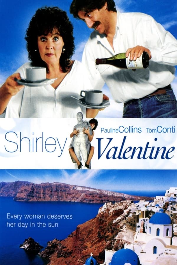 Wondering what has happened to herself, now feeling stagnant and in a rut, Shirley Valentine finds herself regularly talking to the wall while preparing her husband's chips and egg. When her best friend wins a trip-for-two to Greece Shirley begins to see the world, and herself, in a different light.