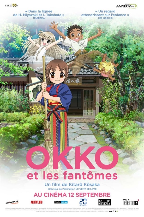 Seki Oriko, dite OKKO, est une petite fille formidable et pleine de vie. Sa grand-mère qui tient l’auberge familiale la destine à prendre le relais. Entre l’école et son travail à l’auberge aux côtés de sa mamie, la jeune Okko apprend à grandir, aidée par d’étranges rencontres de fantômes et autres créatures mystérieuses !