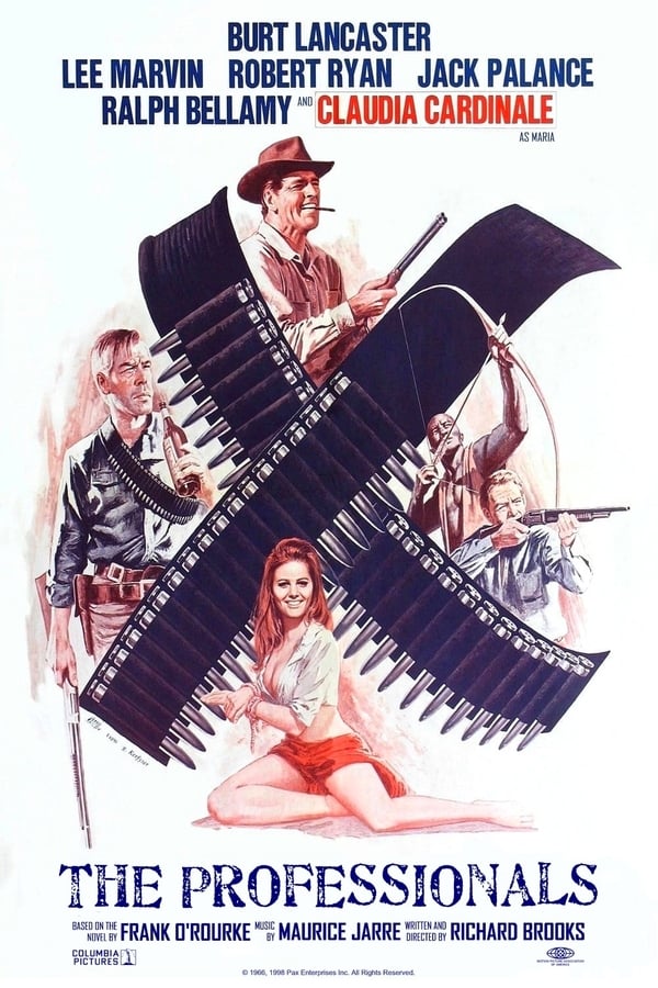 The Professionals is a 1966 American Western film directed by Richard Brooks. A kidnap-rescue adventure set in about 1917, it features a small group of experts heading into Mexico to free the Mexican-born wife of a wealthy Texan from several hundred bandits. The film is based on the novel A Mule for the Marquesa by Frank O'Rourke.