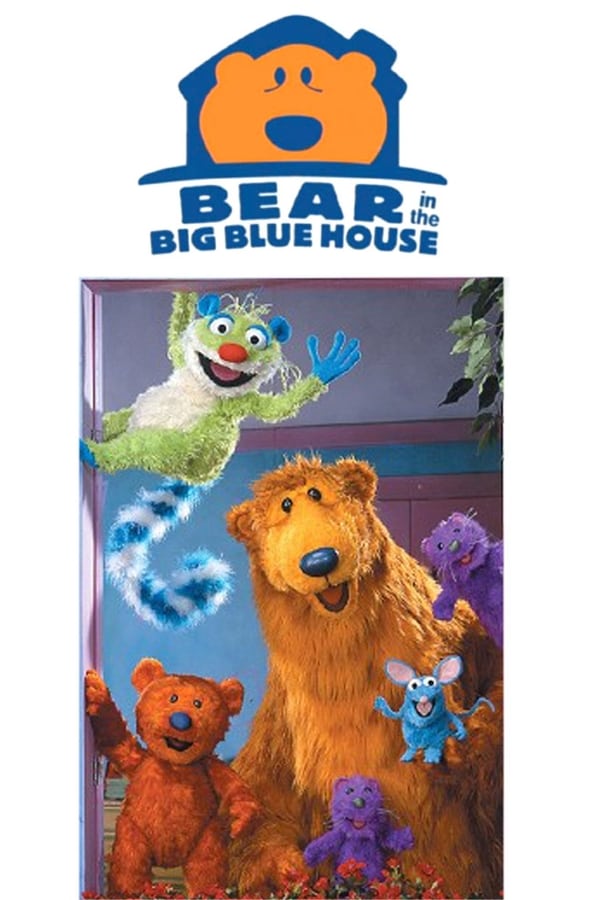 niedźwiedź w dużym niebieskim domu