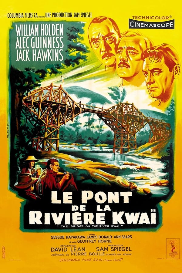 En 1943, le colonel Saïto dirige un camp de prisonniers dans la jungle birmane. Il reçoit l'ordre de construire un pont sur la rivière Kwaï et d'y faire travailler les détenus, y compris les officiers, au mépris des conventions internationales. Le colonel anglais Nicholson, capturé à Singapour avec ses troupes, refuse énergiquement de participer au chantier. Saïto pense pouvoir le faire plier en le soumettant à toutes sortes de vexations et de sévices, mais Nicholson tient bon. Son geôlier finit par céder. Nicholson accepte alors, de son plein gré, de prendre la tête des opérations pour montrer aux Japonais de quoi sont capables les soldats de Sa Majesté. Pendant ce temps, un commando américain progresse prudemment vers le site, dans le but de faire sauter l'ouvrage...