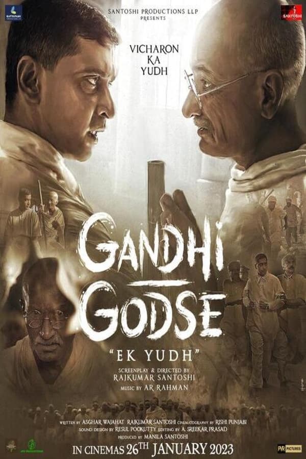 The video depicts the war of ideologies between Mahatma Gandhi and Nathuram Godse, increasing the curiosity level amongst the viewers to watch the film.
