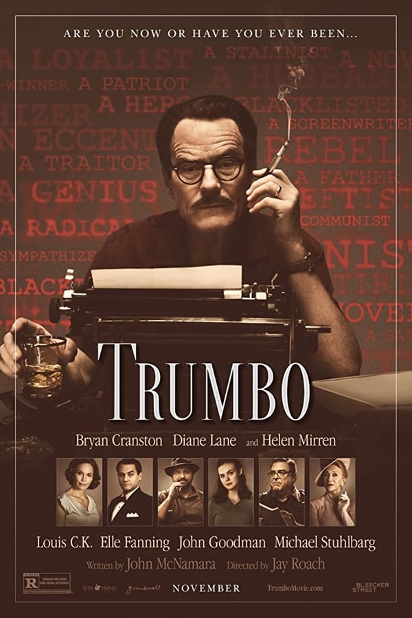 “Trumbo” je priča o Daltonu Trambou (Brajan Krenston), scenaristi koji je napisao scenarija za čuvene filmove, “Spartacus” i “Roman Holiday” i koji je bio stavljen na crnu listu i poslat u zatvor zbog navodne saradnje sa komunistima, tokom čuvene američke čistke u Holivudu, ranih pedesetih godina prošlog veka. Mnogo talentovanih ljudi optuženo je i osuđeno zbog besmislenih optužbi koje najčešće nisu imale nikakvog realnog osnova.