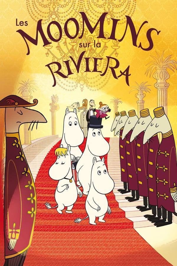 L’idyllique vallée des Moomins vit des jours paisibles. Mais il ne faut pas se fier aux apparences. L'intrusion d'une bande de pirates dont le navire s'est abîmé sur des récifs va bouleverser la vie tranquille des Moomins et leur donner soif d'aventure. Accompagnés de Snorkmaiden et de Little My, les Moomins embarquent à bord d'un petit bateau à voiles. Victimes d'une violente tempête, ils s'échouent sur une île déserte avant de rejoindre la Côte d'Azur. Suite à un malentendu, la plus belle suite du Grand-Hôtel leur est allouée. Comme des poissons hors de l'eau, Pappa Moomin se lie d'amitié avec un aristocrate et artiste raté tandis que Snorkmaiden tombe sous le charme d'un playboy d’opérette, ce qui rend le pauvre Moomin fou de jalousie. Mamma Moomin, lassée de cette vie qui ne lui ressemble pas, quitte alors l’hôtel avec Moomin, pour vivre sur la plage. Pour la première fois, l'unité de la famille Moomin est menacée…