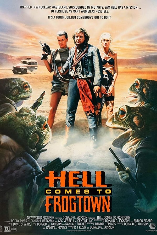 'Hell' is the name of the hero of the story. He's a prisoner of the women who now run the USA after a nuclear/biological war. Results of the war are that mutants have evolved, and the human race is in danger of extinction due to infertility. Hell is given the task of helping in the rescue of a group of fertile women from the harem of the mutant leader (resembling a frog). Hell cannot escape since he has a bomb attached to his private parts which will detonate if he strays more than a few hundred yards from his guard.