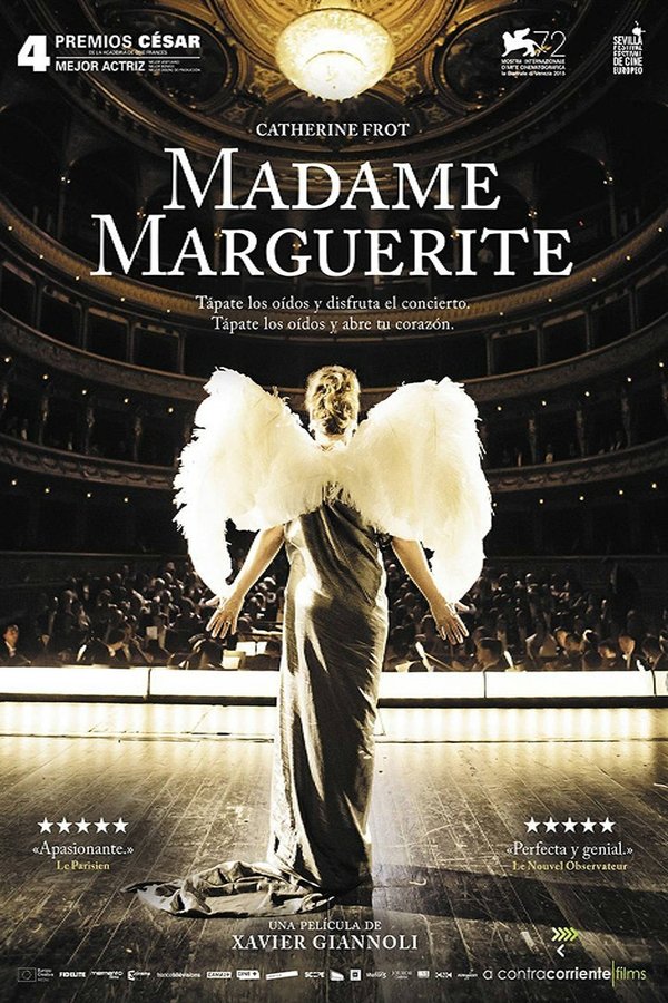 París, años veinte. Marguerite Dumont es una mujer adinerada, amante de la música y la ópera. Desde hace años canta regularmente frente a su círculo de amigos, pero lo hace absolutamente fuera de tono y nadie se atreve a decirle la verdad. Tanto su marido como sus amigos, se han dedicado siempre a mantener su fantasía. Todo se complica el día que ella decide presentarse frente a un verdadero público en la ópera.