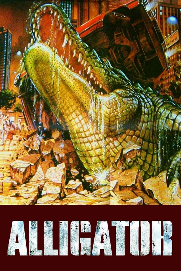 A baby alligator is flushed down a toilet and survives by eating discarded lab animals that have been injected with growth hormones. The now gigantic animal escapes the city sewers and goes on a rampage, pursued by a cop and a big-game hunter.