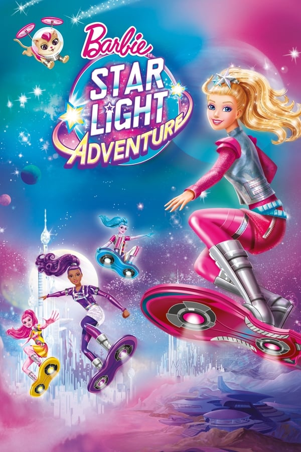 Barbie is a cosmic princess who flies high on her hoverboard through a far-off universe with her adorable and devoted pet sidekick, Pupcorn. One day, everything changes when the twinkling stars start to dim and slow their dance in the sky. Barbie travels to a beautiful new planet to join a special rescue team on a mission to save the stars. Once there, she teams up with a group of talented new friends who work together to save the galaxy through exciting hoverboarding adventures. Barbie soon discovers that if she listens to her heart, and with the help of her friends, she might be the leader the whole universe has been waiting for!