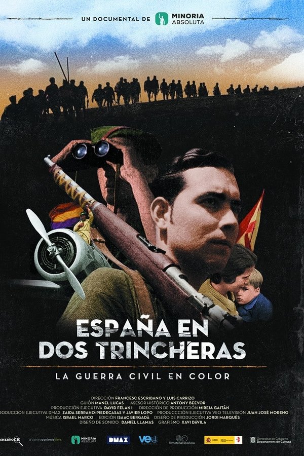 España en dos trincheras. La guerra civil en color poster