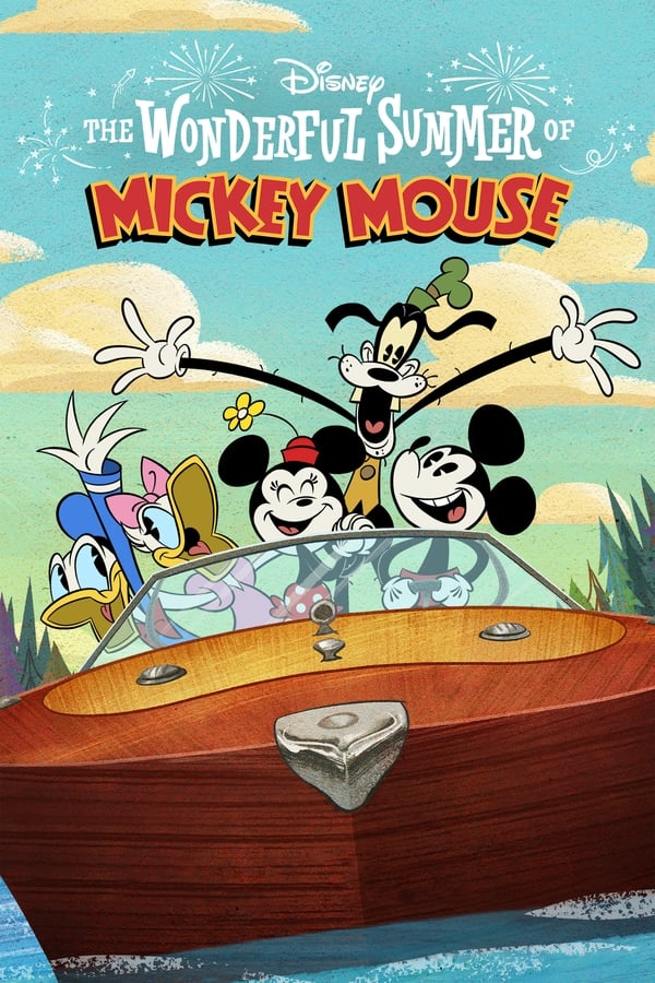 Mickey Mouse y sus amigos recuerdan los preámbulos del espectáculo de fuegos artificiales de verano.