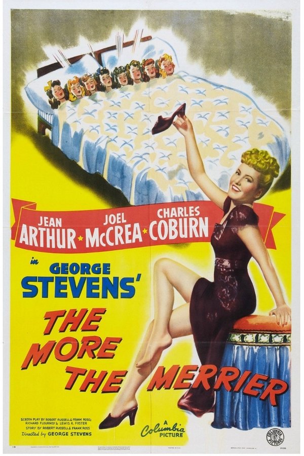 It's World War II and there is a severe housing shortage everywhere - especially in Washington, D.C. where Connie Milligan rents an apartment. Believing it to be her patriotic duty, Connie offers to sublet half of her apartment, fully expecting a suitable female tenent. What she gets instead is mischievous, middle-aged Benjamin Dingle. Dingle talks her into subletting to him and then promptly sublets half of his half to young, irreverent Joe Carter - creating a situation tailor-made for comedy and romance.