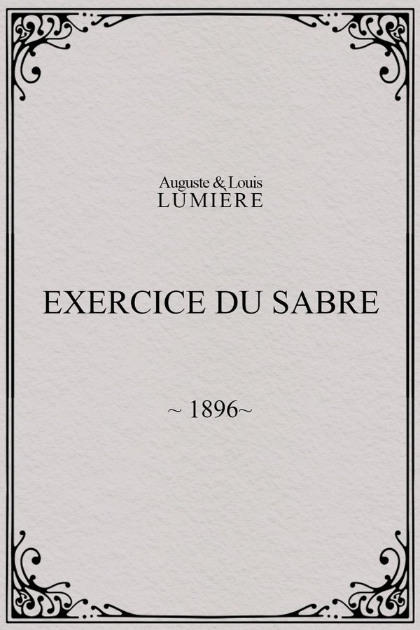 Exercice du sabre poster
