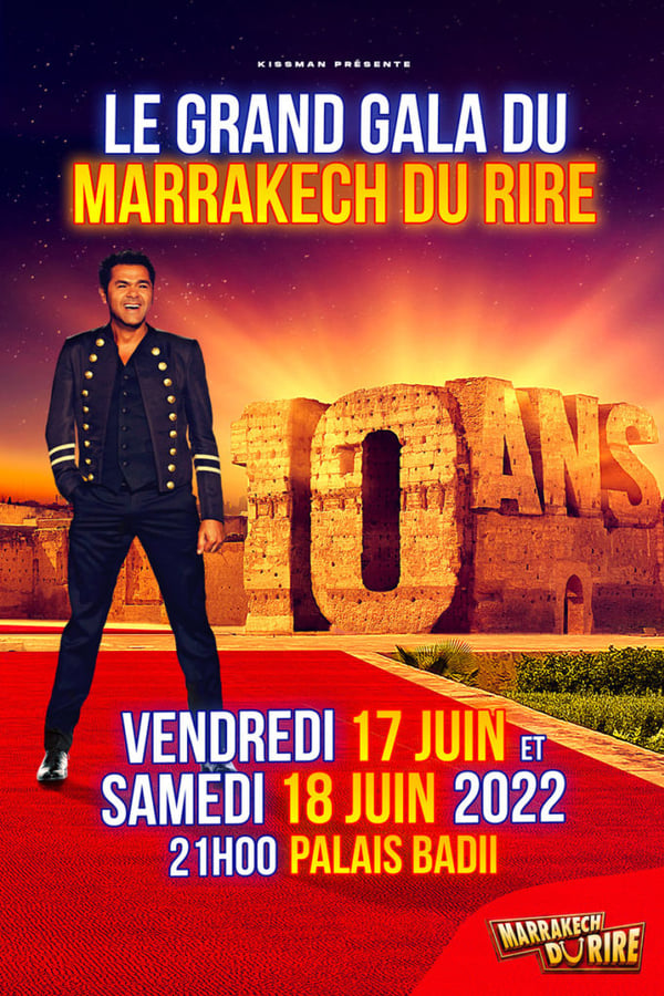 Pour son dixième anniversaire, le Marrakech du rire promet un plateau d’exception et de nombreuses surprises. Pour célébrer dix ans le rire et de bonne humeur, Jamel Debouzze accueillera des invités qui ont fait le succès de la manifestation ainsi que des nouveaux talents. Parmi eux : Kev Adams, Michaël Youn, Jarry, Jeff Panacloc, Ahmed Sylla, Kad Merad, Camille Lellouche, Caroline Vigneaux, Booder, Nawell Madani, Elie Semoun, Maxime Gasteuil, Waly Dia, Paul Mirabel, Fatsah Bouyahmed, Redouanne Harjane, Wahid Bouzidi, mais également DJ Abdel…