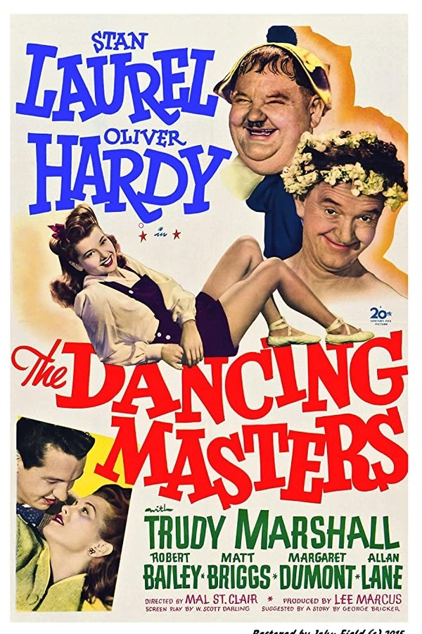 The Dancing Masters is a 1943 Laurel and Hardy feature film. The plot involves the team running a ballet school, and getting involved with an inventor. A young Robert Mitchum has an uncredited cameo role as a fraudulent insurance salesman.