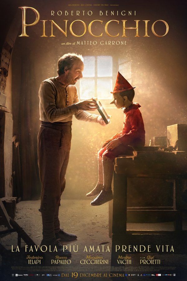 Live-action adaptation of the classic story of a wooden puppet named Pinocchio who comes to life.