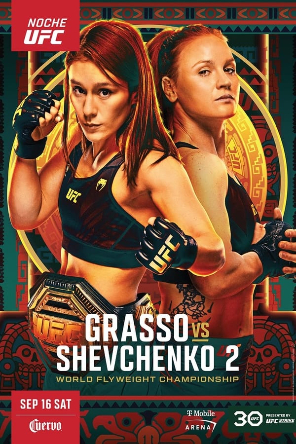 UFC Fight Night: Grasso vs. Shevchenko 2 (also known as UFC Fight Night 227, UFC on ESPN+ 85 and Noche UFC) is a mixed martial arts event produced by the Ultimate Fighting Championship that took take place on September 16, 2023, at the T-Mobile Arena in Paradise, Nevada, part of the Las Vegas Metropolitan Area, United States.