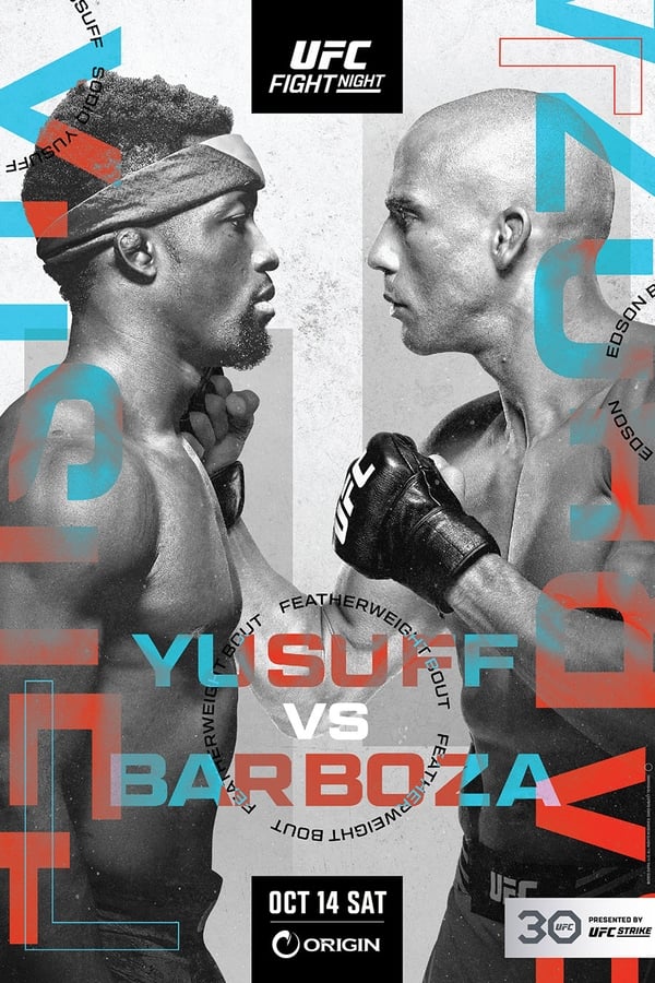 UFC Fight Night 230: Yusuff vs. Barboza was a mixed martial arts event produced by the Ultimate Fighting Championship that took place on October 14, 2023, at the UFC Apex facility in Enterprise, Nevada, part of the Las Vegas Metropolitan Area, United States. A featherweight bout between Sodiq Yusuff and Edson Barboza headlined the event.