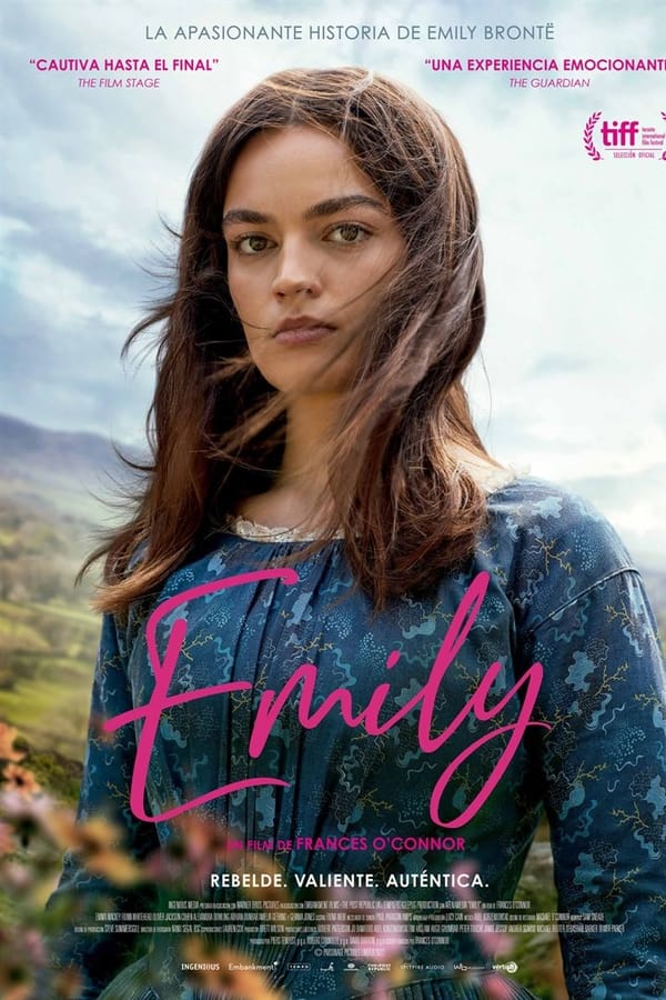 'Emily' cuenta la vida imaginada de una de las autoras más famosas del mundo, Emily Brontë. La joven, que falleció a la temprana edad de 30 años, fue una rebelde e inadaptada a su tiempo y encontraría su voz al escribir el clásico literario 'Cumbres borrascosas'. La película explora las relaciones que la inspiraron, tanto con sus hermanas Charlotte y Anne como con su malogrado primer amor, además de la especial amistad y complicidad que le unían a su inconformista hermano Branwell, a quien Emily idolatraba.