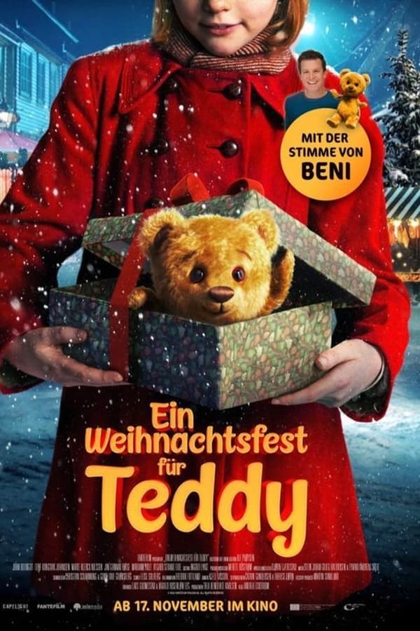 Die Teddybären verlassen das Warenregal eines Weihnachtsmarktes und machen sich auf den Weg in die weite Welt.