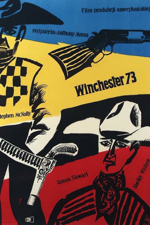 Legendarny James Stewart w jednej ze swoich najlepszych kreacji filmowych. Mieszkający na pograniczu Lin McAdam podejmuje próbę wytropienia mordercy swego ojca i odnalezienia swojej wyjątkowej strzelby – Winchestera 73. Los mu sprzyja. Wkrótce napotyka bandę opryszków, a wśród nich: szalonego przydrożnego rabusia, pozbawionego wszelkich skrupułów przemytnika broni, młodego, porywczego indiańskiego wodza oraz swojego brata zabójcę.