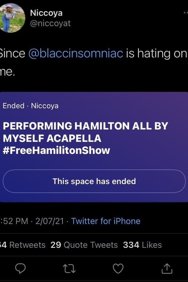 Hamilton: The Spaces Performance