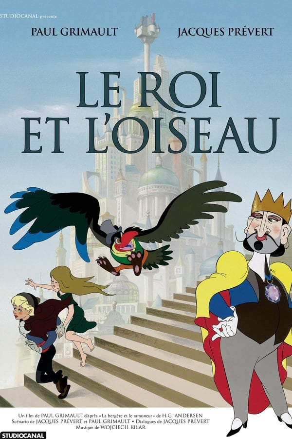 Le roi Charles V et Trois font Huit et Huit font Seize règne en tyran sur le royaume de Takicardie. Seul un oiseau, enjoué et bavard, qui a construit son nid en haut du gigantesque palais, tout près des appartements secrets de Sa Majesté, ose le narguer. Le roi aime les arts, tout particulièrement une jolie bergère qui figure auprès d'un jeune ramoneur sur un tableau qui orne sa chambre royale. Ils sont épris l'un de l'autre et ils doivent s'enfuir pour échapper au roi, qui les poursuit accompagné de ses sbires moustachus. Après une folle poursuite, avec l'aide de l'oiseau, la bergère et le ramoneur se réfugient dans la ville basse où ils sont finalement capturés.