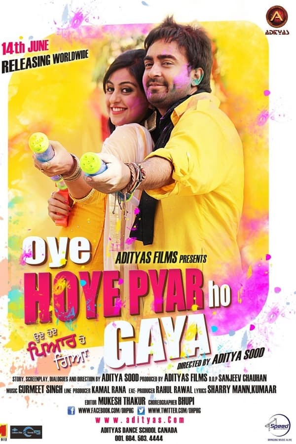 Oye Hoye Pyar Ho Gaya is a story of two fun loving friends Sharry (Sharry Mann) and Harry (Rana Ranbir). Sharry falls for Meet, who is daughter of Police Commisioner Shamsher  Singh (Yograj Singh).  Chamkila (Binnu Dhillon) who is also trying his chances on Meet gets envy of Sharry and tries tarnishing his image in front of Meet’s family. After one two failed attempts, he finally succeeds in his mission leaving Meet shattered.