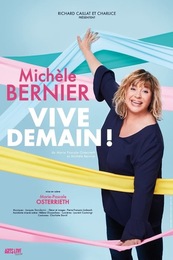 Après le succès des spectacles « Le Démon de midi », « Et pas une ride !», « Je préfère qu’on reste amis » et « Folle Amanda » Michèle Bernier revient seule en scène avec un nouveau spectacle encore plus visuel et musical, mis en scène et co-écrit par sa complice Marie Pascale Osterrieth.