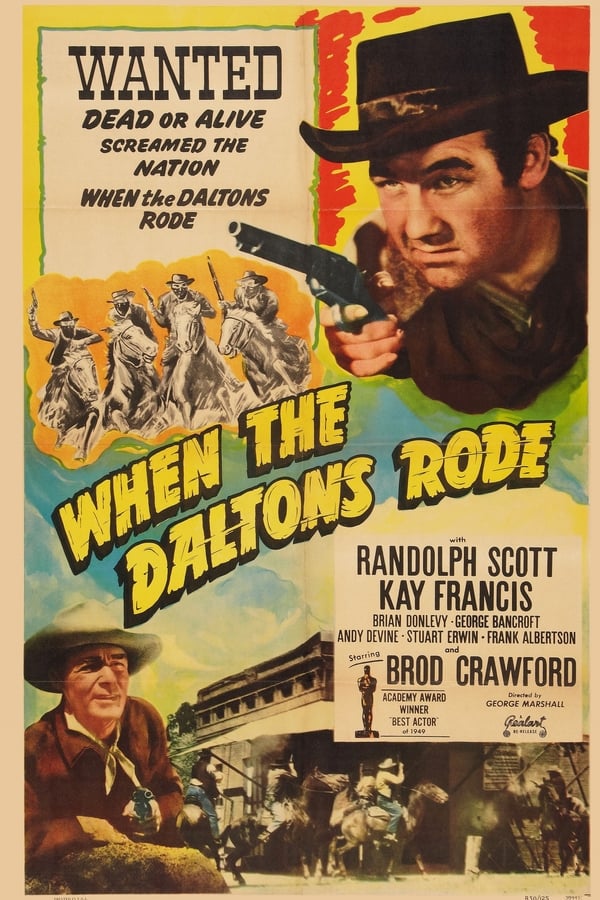 Young lawyer Tod Jackson arrives in pioneer Kansas to visit his prosperous rancher friends the Daltons, just as the latter are in danger of losing their land to a crooked development company. When Tod tries to help them, a faked murder charge turns the Daltons into outlaws, but more victims than villains in this fictionalized version. Will Tod stay loyal to his friends despite falling in love with Bob Dalton's former fiancée Julie?