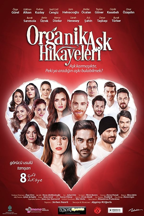 Organik Aşk Hikayeleri filminde, görücü usulüyle tanışmış ve ilişkinin farklı aşamalarında bulunan 8 çiftin hikayeleri konu ediliyor.