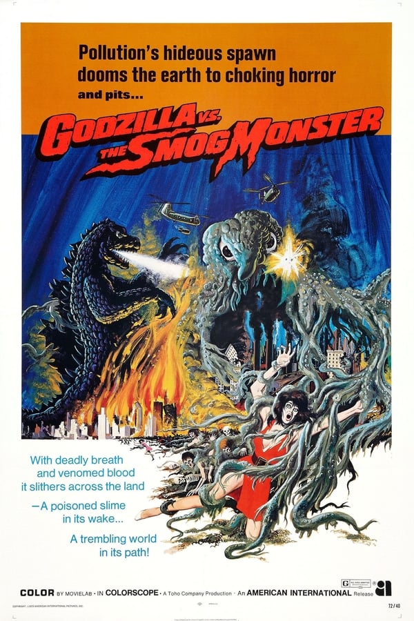 An ever evolving alien life-form arrives on a comet from the Dark Gaseous Nebula and proceeds to consume pollution. Spewing mists of sulfuric acid and corrosive sludge, Godzilla may not be able to defeat the toxic menace.