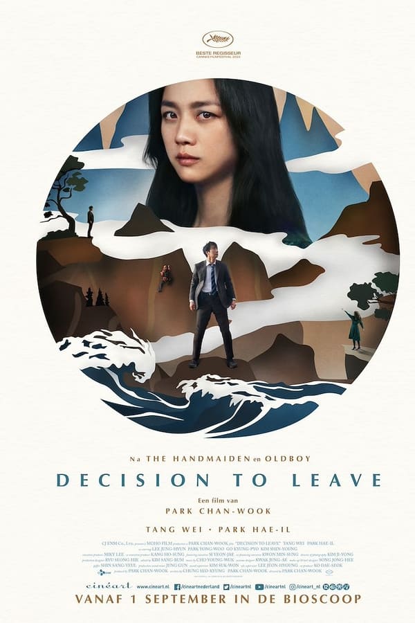 Decision to Leave van de Zuid-Koreaanse regisseur Park Chan-Wook (Old boy, The Handmaiden is een spannend, maar sensueel detectiveverhaal. Met humor en melancholie schept Park Chan-Wook een romantische, intrigerende thriller. De ijverige detective Hae-Joon (Park Hae-Il) onderzoekt de verdachte dood van een man die van een berg is gevallen. Seo-Rae (Tang Wei), de weduwe van de man, lijkt niet erg rouwig om het verlies. Hae-Joon heeft zijn bedenkingen, maar raakt in de ban van deze ongrijpbare vrouw. Is ze echt zo onschuldig als ze lijkt, of is Hae-Joon haar volgende prooi? Hij neemt geen risico en vertrekt naar een andere stad... Decision to Leave heeft een ingenieuze plot en ziet er schitterend uit. ‘Gorgeously and grippingly made’, aldus The Guardian die de film 5 sterren toebedeelde. Op het Filmfestival in Cannes won Park Chan-Wook dan ook de prijs voor de Beste Regie.