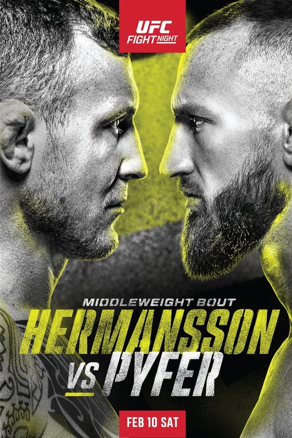 UFC Fight Night 236: Hermansson vs. Pyfer was a mixed martial arts event produced by the Ultimate Fighting Championship that took place on February 10, 2024, at the UFC Apex facility, in Enterprise, Nevada, part of the Las Vegas Metropolitan Area, United States. A middleweight bout between Jack Hermansson and Joe Pyfer headlined the event.