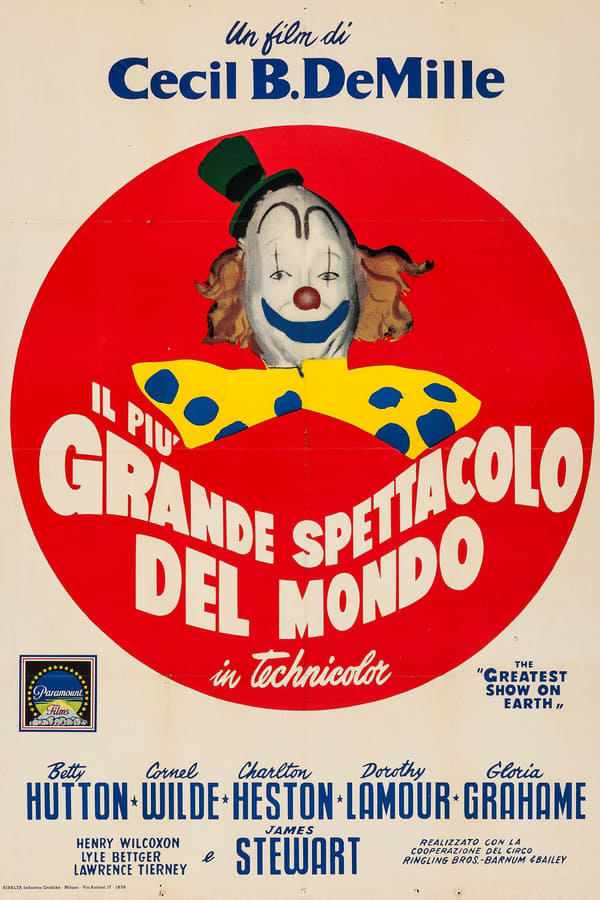 Il famoso acrobata Sebastian è assunto dal circo Bradley, con disappunto di Olly, stella dello spettacolo. Tra i due si crea una forte rivalità. Offeso dalle insinuazioni della sua rivale, Sebastian decide di fare il numero senza rete, ma cade e resta con un braccio paralizzato. Olly, pentita, cerca di farsi perdonare con il suo amore. Rutilante affresco circense firmato Cecil B. De Mille, pieno di colpi di scnea e tuttavia piuttosto statico. Oscar per il miglior film e per il soggetto.