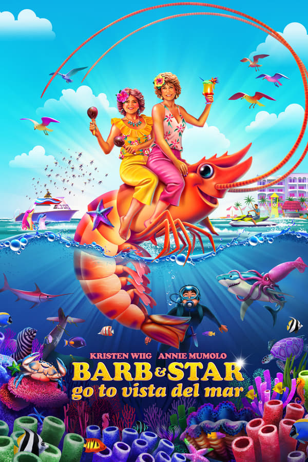 The story of best friends Barb and Star, who leave their small midwestern town for the first time to go on vacation in Vista Del Mar, Florida, where they soon find themselves tangled up in adventure, love, and a villain’s evil plot to kill everyone in town.