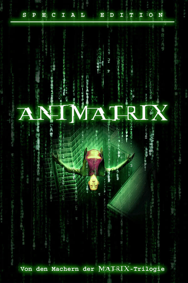 Animatrix besteht aus neun brandneuen Kurzfilmen, die Andy und Larry Wachowski konzipiert haben, jene Brüder, denen wir auch die Martrix-Trilogie verdanken. Umgesetzt wurden die Ideen der Wachowskis von den besten Regisseuren, die das Anime-Genre zu bieten hat. Spektakuläre Bilder, mitreißende Rhythmen und die visionären Geschichten der Wachowski-Brüder entführen auf eine einzigartige Reise durch die jede Vorstellungskraft sprengende Welt der Matrix. Erfahren Sie mehr über den Krieg der Menschen gegen die Maschinen, wie die Matrix entstand und über die Figuren, die in ihr leben.