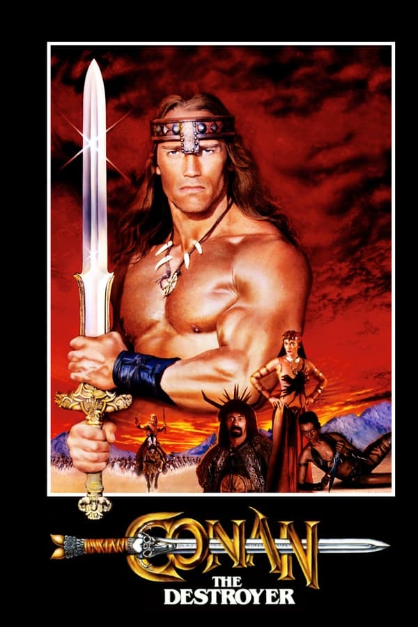 Conan is commissioned by the evil queen Taramis to safely escort a teen princess and her powerful bodyguard to a far away castle to retrieve the magic Horn of Dagoth. Unknown to Conan, the queen plans to sacrifice the princess when she returns and inherit her kingdom after the bodyguard kills Conan. The queen's plans fail to take into consideration Conan's strength and cunning and the abilities of his sidekicks: the eccentric wizard Akiro, the warrior woman Zula, and the inept Malak. Together the hero and his allies must defeat both mortal and supernatural foes in this voyage to sword-and-sorcery land.