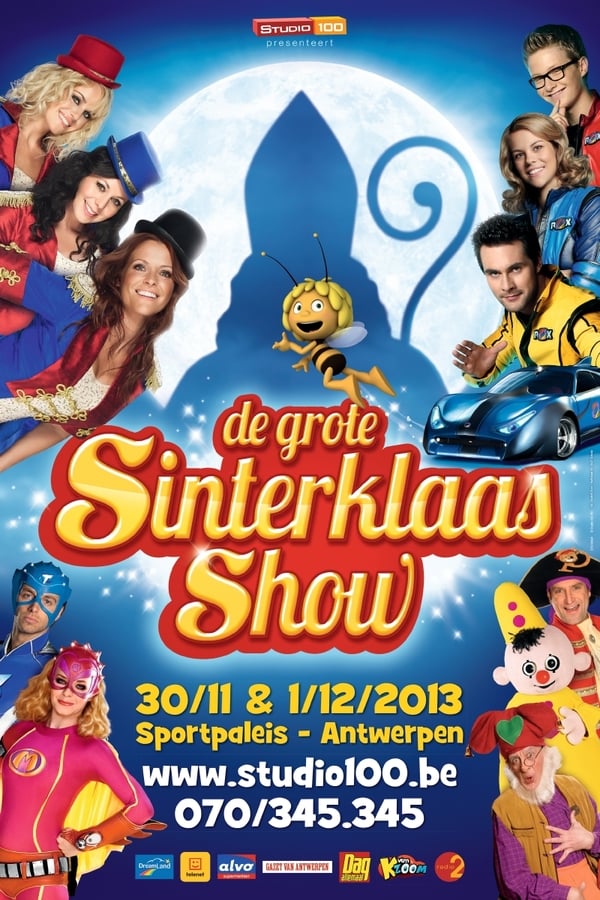 De captatie van De Grote Sinterklaasshow op 6 december 2015! In het Sportpaleis te Antwerpen.  Met oa. Samson & Gert, Kabouter Plop, Piet Piraat, Bumba, Maya de Bij, Prinsessia,  Wickie de Viking, Ghostrockers, Mega Mindy, Rox, K3 en... Sinterklaas!