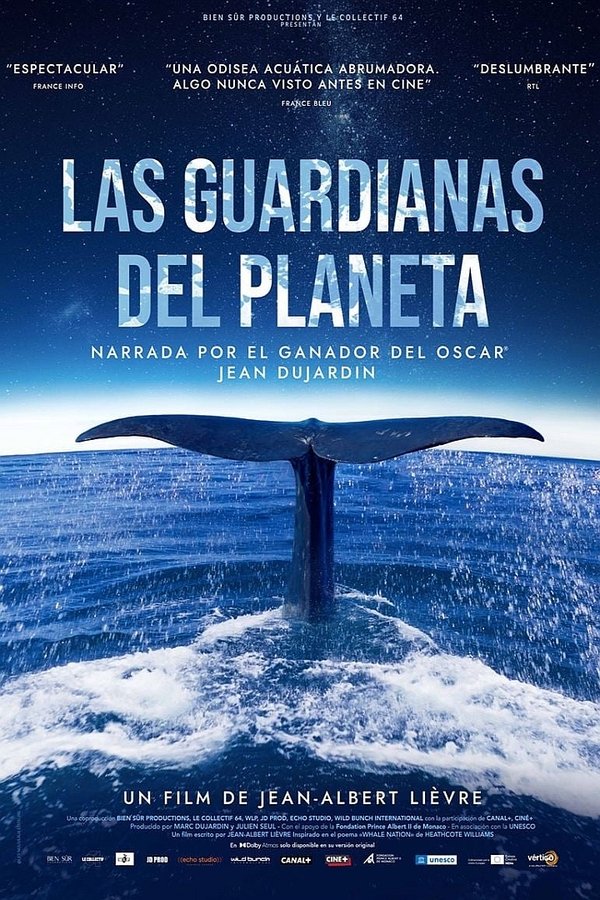 Una ballena jorobada queda varada en una remota orilla. Durante la lucha por salvar su vida, descubriremos la historia de estas extraordinarias criaturas, habitantes de los océanos del mundo. Inspirado en el bestseller de Heathcote William, 'Les Gardiennes de la planète' nos lleva a descubrir los territorios inexplorados y la sociedad escasamente conocida de las ballenas, con sus notables habilidades y sus vidas sociales increíblemente ricas y complejas.