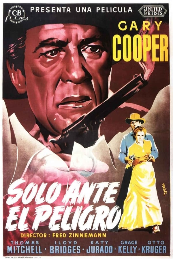 Will Kane (Gary Cooper), el sheriff del pequeño pueblo de Hadleyville, acaba de contraer matrimonio con Amy (Grace Kelly). Los recién casados proyectan trasladarse a la ciudad y abrir un pequeño negocio; pero, de repente, empieza a correr por el pueblo la noticia de que Frank Miller (Ian MacDonald), un criminal que Kane había atrapado y llevado ante la justicia, ha salido de la cárcel y llegará al pueblo en el tren del mediodía para vengarse de Kane. El tiempo va pasando lentamente, pero nadie en el pueblo está dispuesto a ayudar al sheriff.