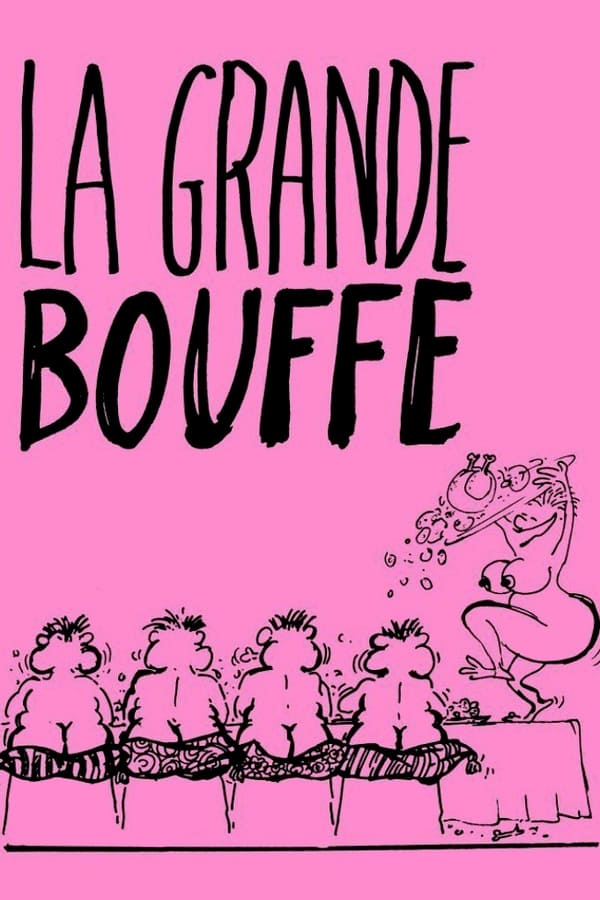 Quatre amis gourmets et gourmands s'enferment tout un week-end à la campagne et organisent une « bouffe » gigantesque.