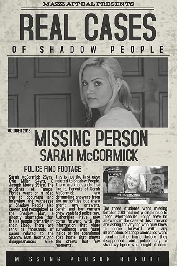 Three students went missing in October 2018. Sarah McCormick, Kyle Miller, Joseph Moore. Authorities have now come forward with the information that video surveillance was found inside of the abandoned Yost home that shows the crews last few moments documenting the Shadow People before their mysterious disappearance.