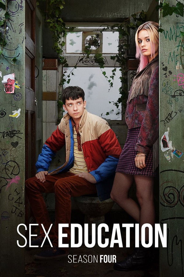 Sex Education (2023) Hindi Dubbed English Dual Audio Netflix Original Web series Season 4 All Episodes Movie Poster - CineFreak