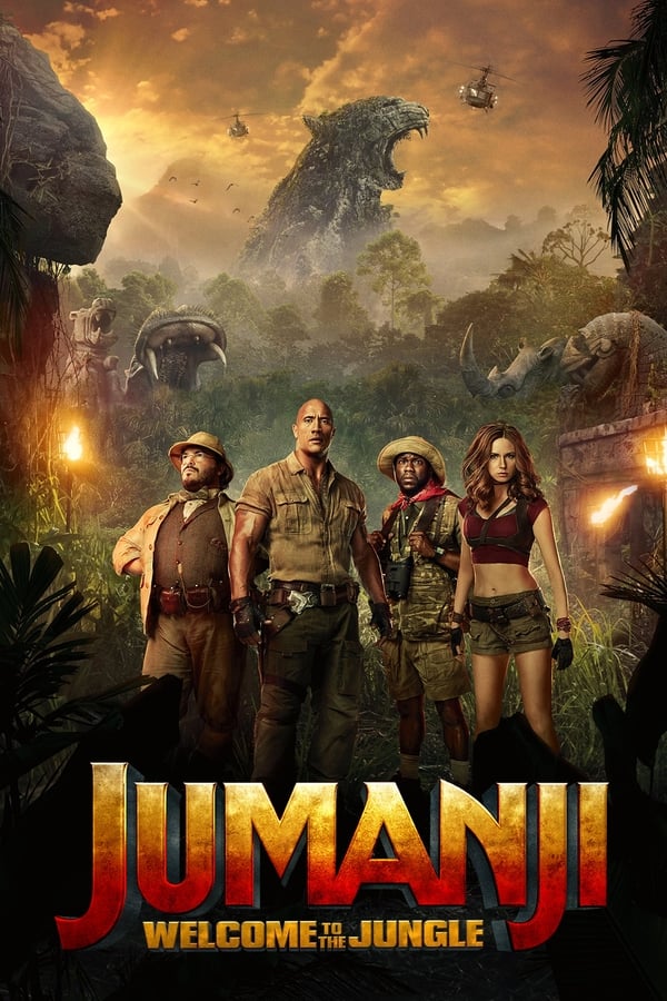 Four teenagers in detention discover an old video game console with a game they’ve never heard of. When they decide to play, they are immediately sucked into the jungle world of Jumanji in the bodies of their avatars. They’ll have to complete the adventure of their lives filled with fun, thrills and danger or be stuck in the game forever!