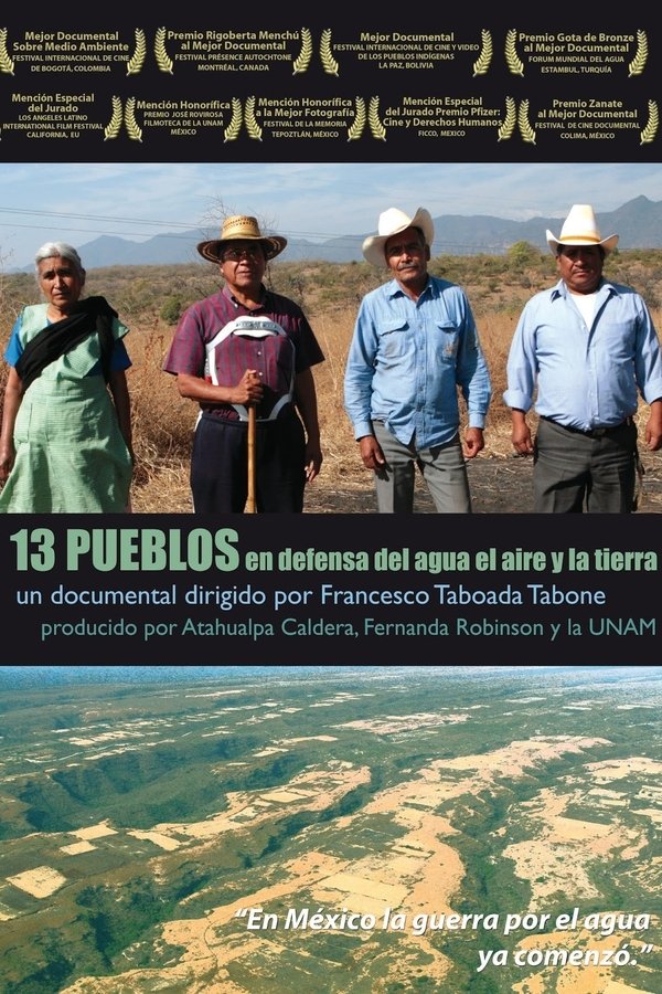 13 pueblos en defensa del agua, el aire y la tierra poster