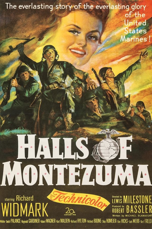 Richard Widmark leads an all star cast of marine leathernecks including Jack Palance, Robert Wagner, Karl Malden, Richard Boone and Jack Webb into battle on a heavily fortified island. This action-packed story follows the squad as they pick their way through enemy-infested jungles on a time sensitive mission to find the source of the enemy rockets. As the mission progresses, the squad and leader overcome many challenges as they are transformed into an effective and efficient fighting unit.