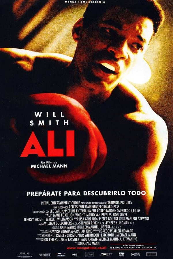 Con determinación y resistencia física, agresividad e inteligencia, Muhammad Ali, llamado antes de convertirse al islam Cassius Clay, transformó para siempre la vida de muchos americanos. Sus combates, tanto fuera como dentro del ring, le hicieron conocer todos los lados de la vida. Belinda, su esposa; Angelo Dundee, su entrenador; Brew Brown, su consejero; Howard Bingham, su fotógrafo y biógrafo; y Fernie Pacheco, su doctor, todos personajes muy cercanos al boxeador, fueron testigos de excepción de su comportamiento arriesgado y de sus acciones fuera de lo común. Así, Ali se convirtió en uno de los personajes más entrañables de la historia contemporánea de los EEUU. Campeón, líder y gran figura mediática. Ali reunía más carisma que nadie. El film narra la vida, tanto del hombre como del campeón, desde sus comienzos hasta su mítico combate contra Foreman en 1974.